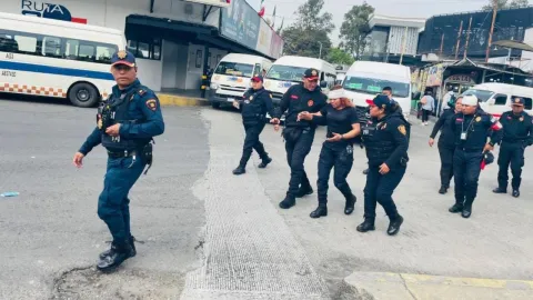 Una de los policías agredidos en el CETRAM de Indios Verdes este sábado 5 de octubre