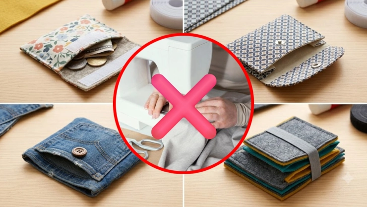4 monederos de tela que puedes hacer en casa sin máquina de coser: paso a paso