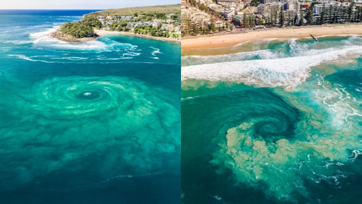 Captan raro “corriente submarina” en playa de Australia: advierten peligro para bañistas en Sídney (VIDEO)