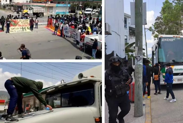 Ayotzinapa pseudoestudiantes autobuses