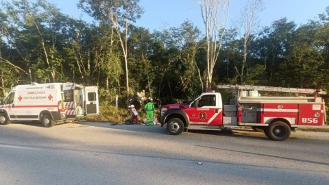 Auto VUELCA en la Cancún-Mérida y deja 7 HERIDOS; así fue el fuerte accidente