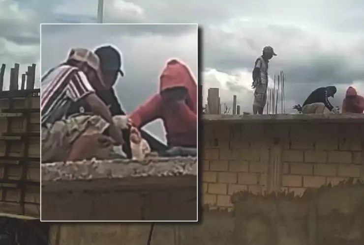 Trabajador se clava el pie Ocosingo