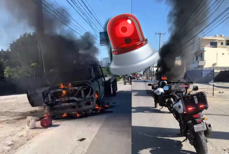 VIDEO: ¡ÚLTIMA HORA! Grúa se incendia en la avenida Huayacán y provoca tráfico lento