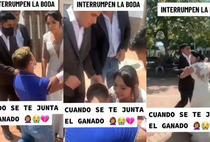 un joven impidió la boda de su exnovia y le pidió que se fuera con él.