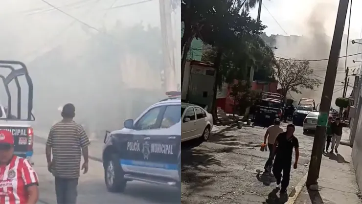 Se desata incendio en terreno baldío de Naucalpan, Edomex.