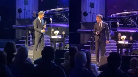 Luis Miguel tira un vaso en pleno concierto