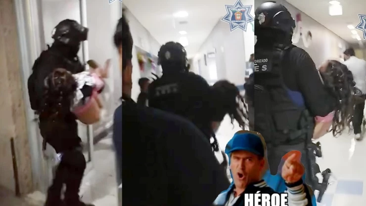 Policias de Neza rescatan a niña