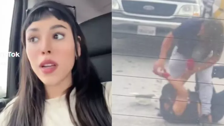 ¡Fue épico! Danna Paola capta la pelea entre dos vendedores en una calle de Tijuana