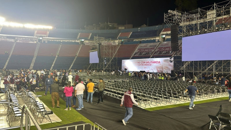 ¿Cruzazuleada? Sheinbaum no llega a encuentro de militantes en estadio de la CDMX