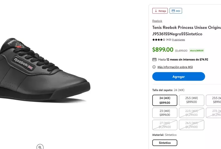Los tenis que Walmart puso en rebaja en su tienda online