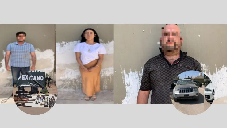 Detienen a dos hombres y una mujer con armas en Escuinapa. .jpg