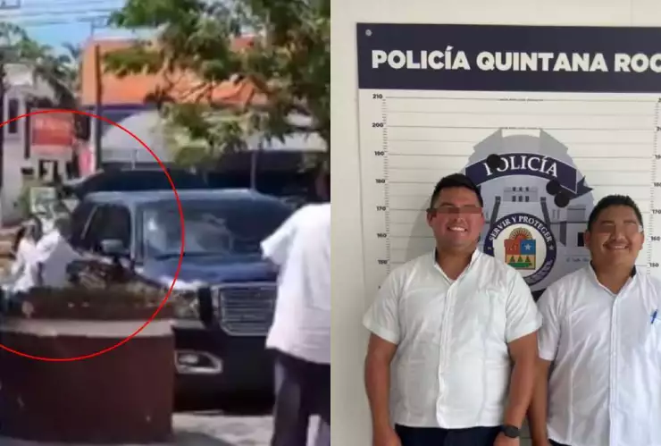Detienen a dos taxistas en Cancún tras agresión a conductor de transporte turístico
