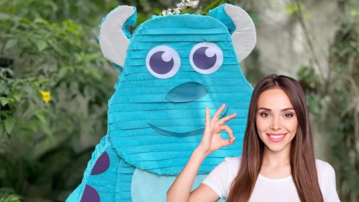 3 diseños de piñatas caseras de Sulley, de Monster Inc, ideal para cumpleaños infantiles