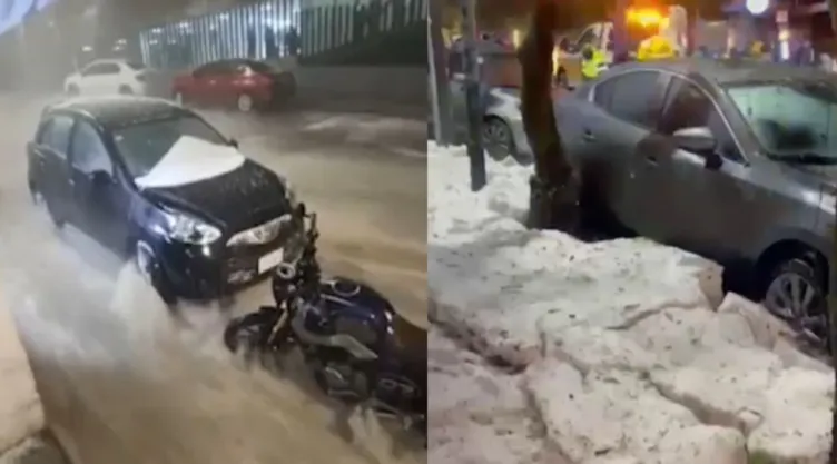 Lanchas, autos flotando y una persona desaparecida: El devastador impacto de las lluvias y granizo en CDMX y Edomex