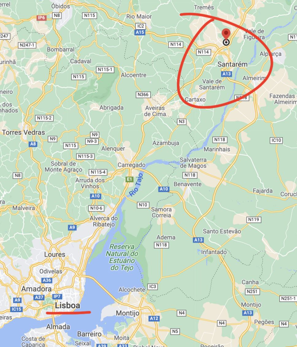 mapa lisboa portugal