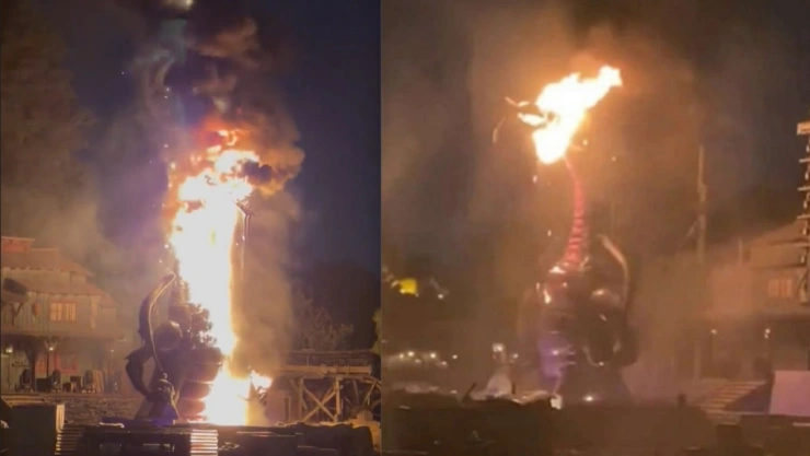 incendio dragón disneyland california