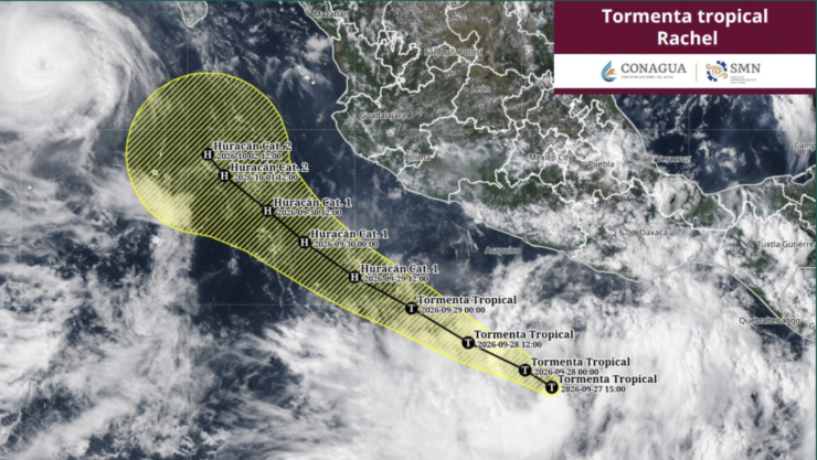 Nace la tormenta tropical “Rachel” en el Pacífico: Sigue la trayectoria, mapa y estados en alerta por lluvias intensas | EN VIVO