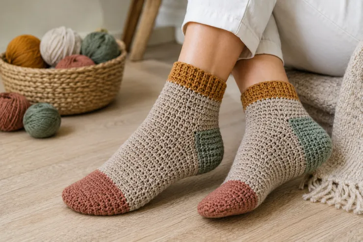 Calcetines con bloques de color