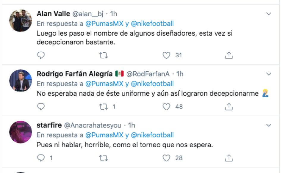La afición de Pumas arremetió contra la playera de Pumas.