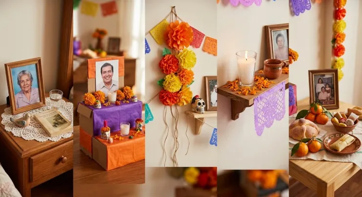 Altares sencillos Día de Muertos
