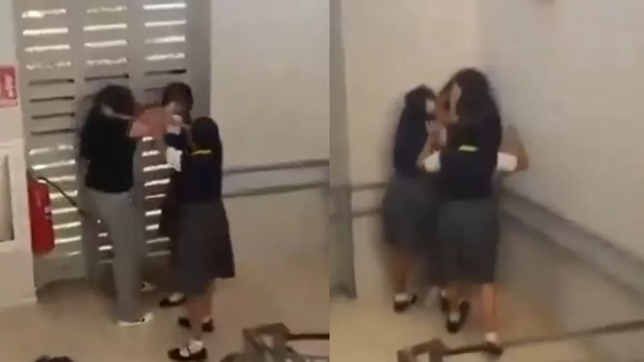 Indignante VIDEO | Alumnas golpean brutalmente a una supuesta profesora al interior de una secundaria