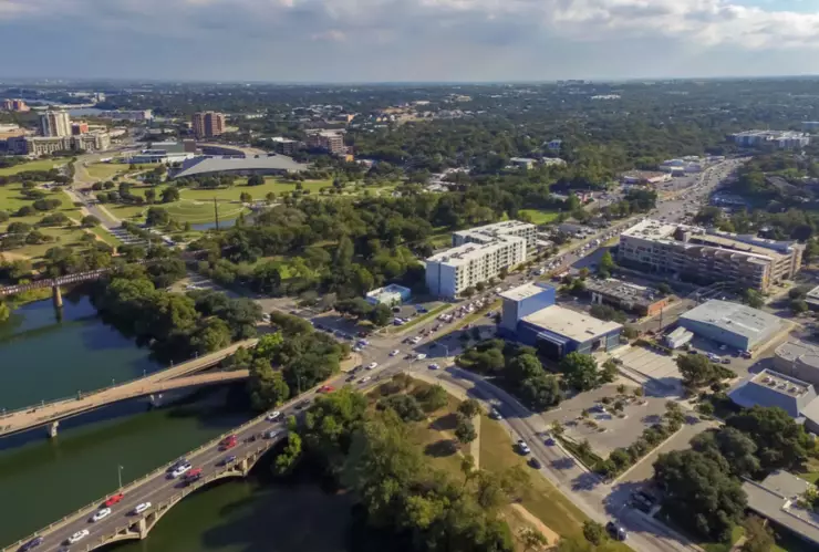 Vista aérea de una zona de Austin.