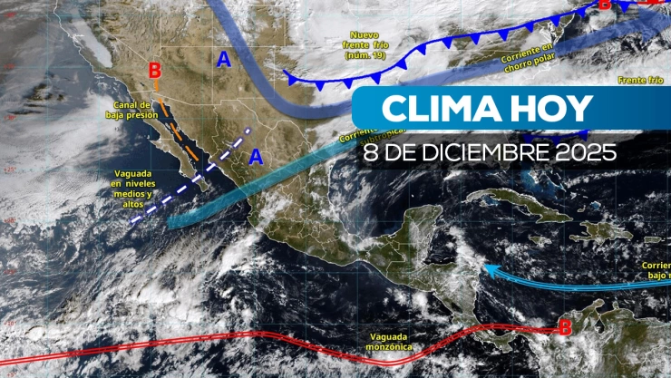 Clima en México 8 de diciembre