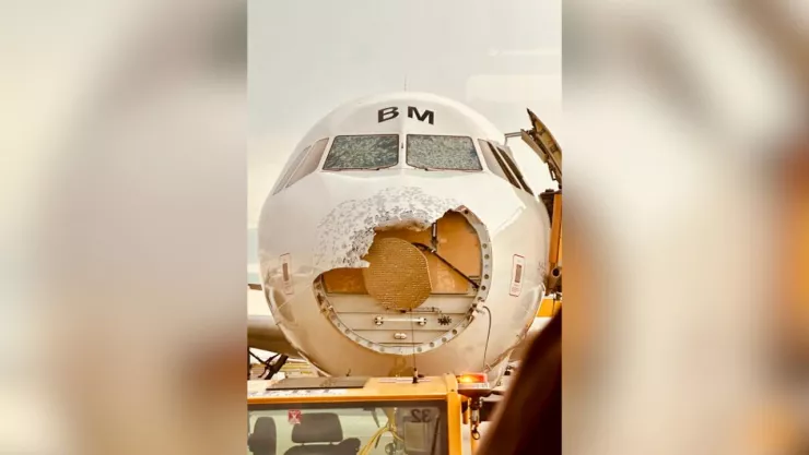 avión granizada austria