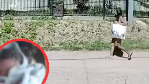 Hallan a recién nacido dentro de una bolsa de basura en plena calle; cámaras captaron momento del abandono