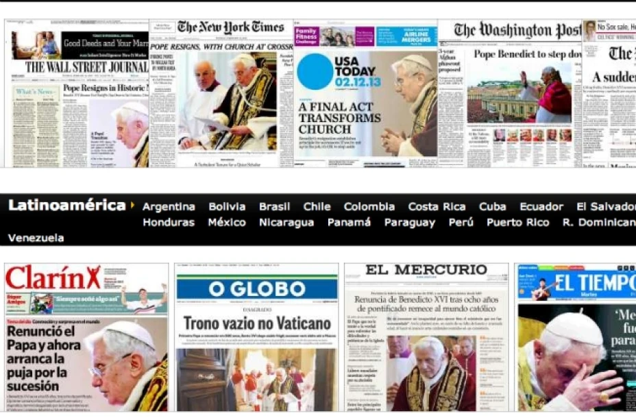Diarios del mundo hablan de Benedcito XVI
