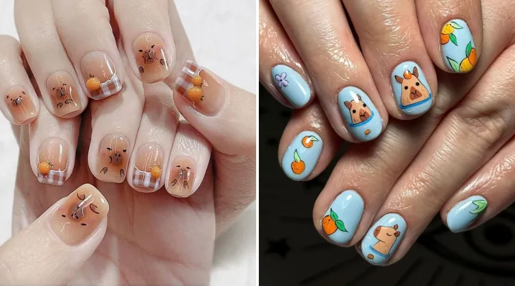 Uñas capibara: la nueva tendencia para una manos llenas de ternura