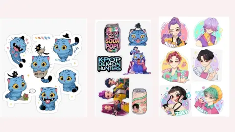 Stickers version anime de Kpop Demon Hunters.jpeg