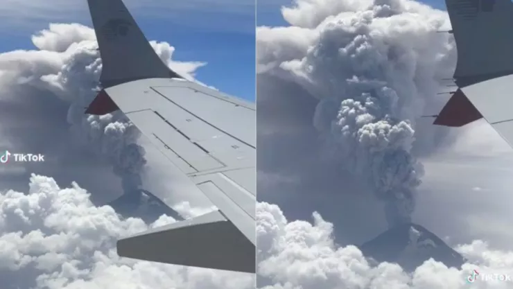 fumarola captada desde un avión