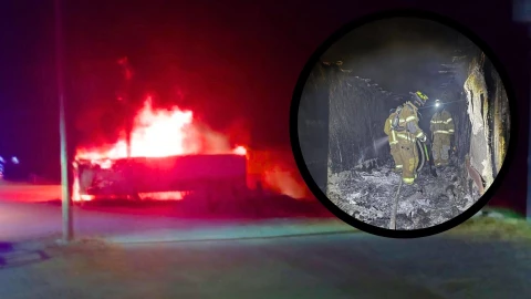 Incendio de tráiler San Luis de la Paz