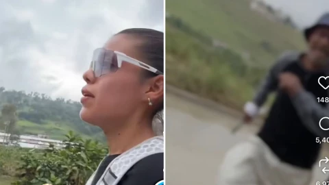Hombre ebrio acosa a corredora en la calle, video viral.png