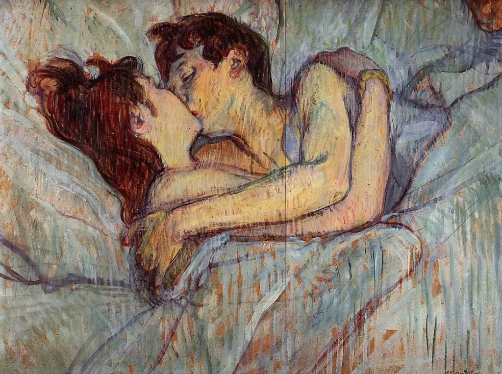 Henri de Toulouse-Lautrec, “En la cama: el beso”, 1892-1893.
