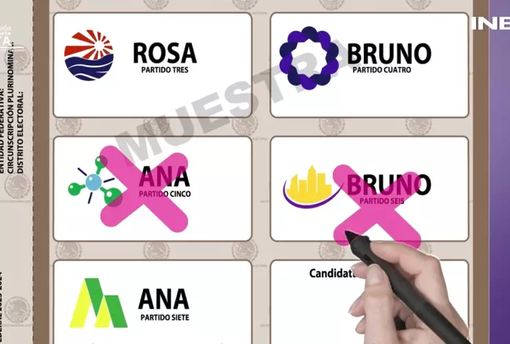 qué pasa si tacho dos candidatos boleta electoral cómo votar coalición ine elecciones 2024