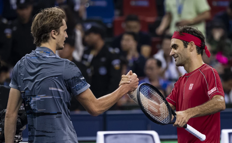 Alexander Zverev y Roger Federer