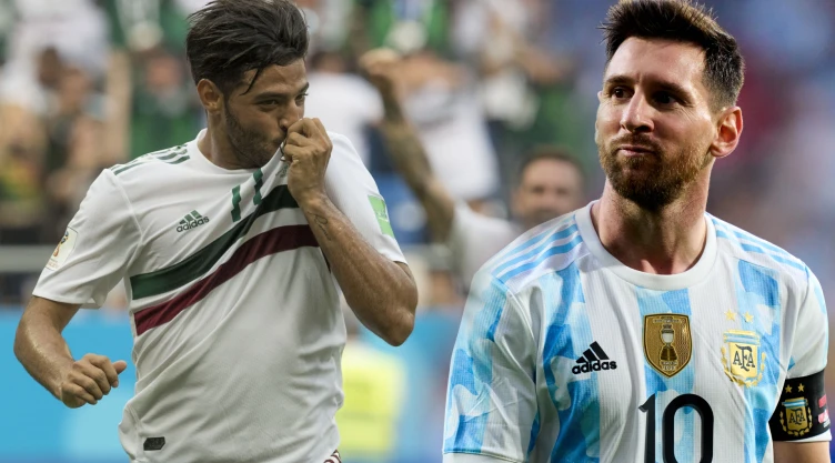 Carlos Vela jugando con la Selección MExicana - Messi con Argentina