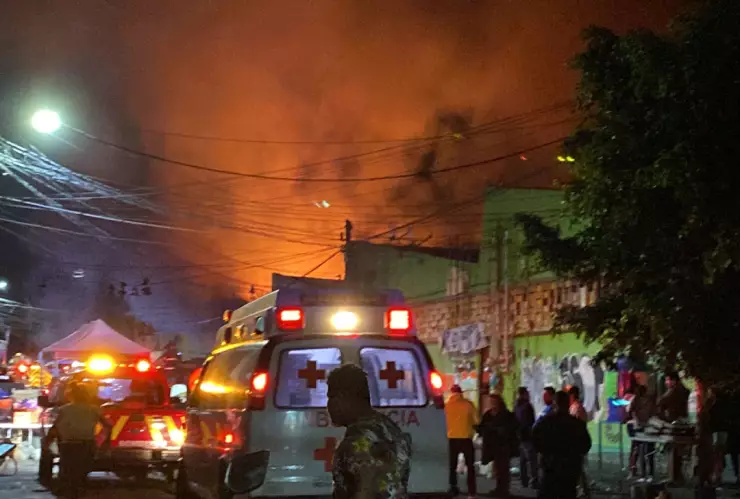 Incendio en mercado Hermenegildo Galeana en Cuautla