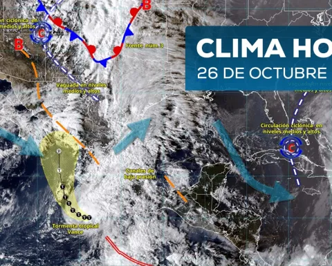 Clima en México lunes 26 de octubre
