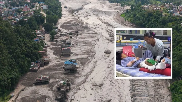 Inundaciones en Nepa: niño de 8 años sobrevive a la devastadora avalancha