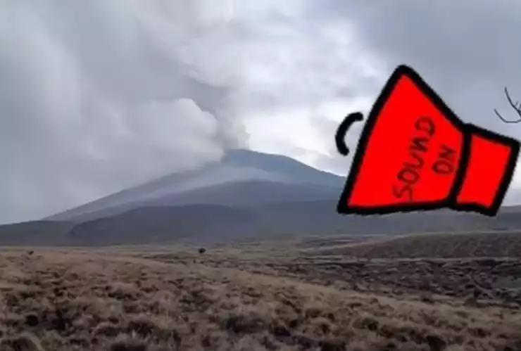 Cómo se escucha un tremor del volcán Popocatépetl