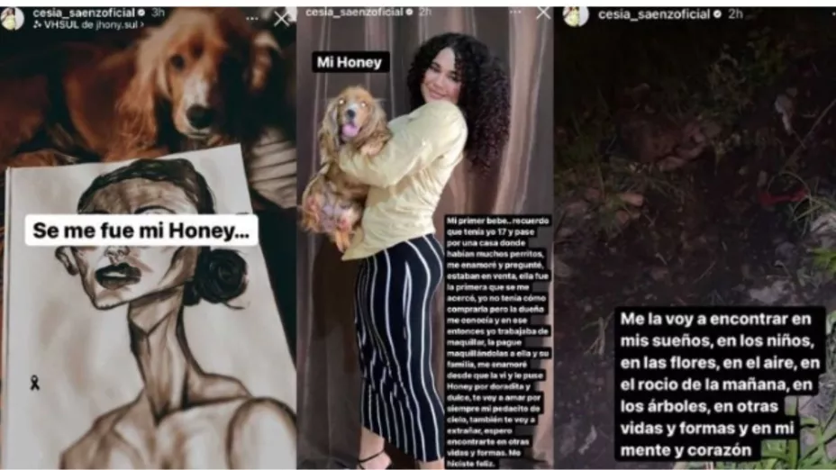 Cesia se viste de luto tras fallecimiento de un ser querido.