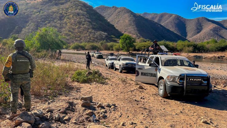 Enfrentamiento deja cinco muertos en el municipio de Heliodoro Castillo, Guerrero.