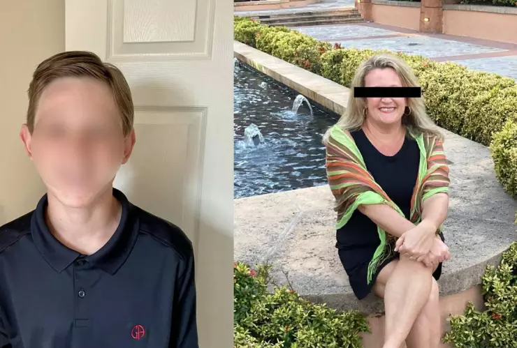 Ruth DiRienzo Whitehead y su hijo.