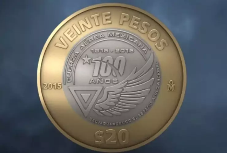 Ofrecen 120 mil pesos por moneda de 20 pesos de la Fuerza Aérea Mexicana