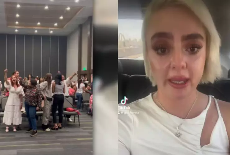 Activista agregida en evento de Alma Alcaraz