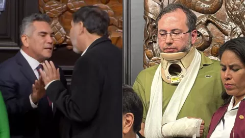 Pelea entre Alito Moreno y Fernández Noroña.
