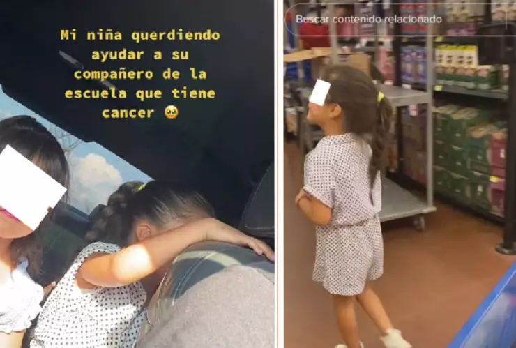 niña le pide a su papa ayudar a su amigo con cancer